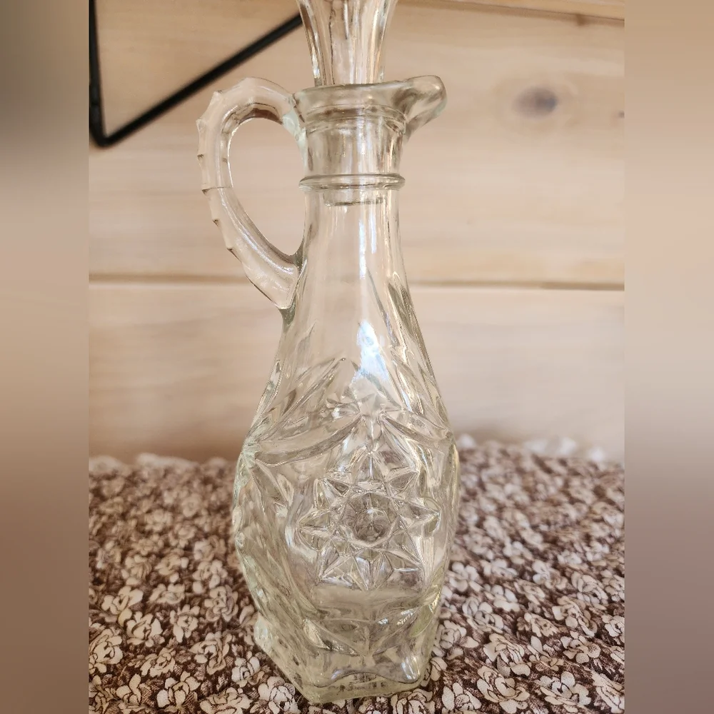 Vintage Clear Glass Small Decanter